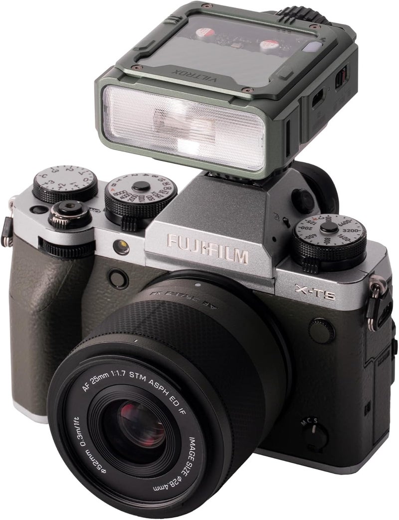 VILTROX فلاش TTL لفوجي فيلم، فلاش صغير GN16 لكاميرا فوجي، فلاش على الكاميرا بسعة 1800mAh Li-on، فلاش مصغر 26W/s 6500K، إعادة شحن سريعة خلال 1 ثانية، 650 فلاش كامل الطاقة (Spark Z3-F، أخضر) - Image 4